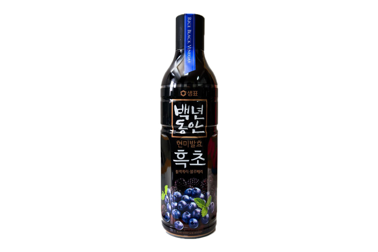 韩国膳府百年时光浓缩黑醋黑莓蓝莓水果醋 900ML